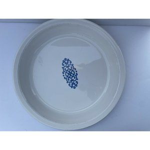 Vintage Corning Ware P-309 Blue Shell Oil Macrame 9" Pie Pan EUC Rare 1971